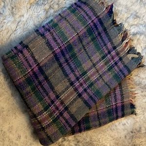 Scottish Highland Vintage Wool Blend Blanket
